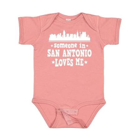 

Inktastic Someone in San Antonio Loves Me Texas Gift Baby Boy or Baby Girl Bodysuit