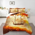 thumbnail image 2 of Feelyou Fall Autumn Adult Full Size Comforter Sets, Orange Maple Leaf Bedding Comforter Set, Happy Harvest Bedding Sets, Microfiber Bedroom Decor,3 Pieces, 2 of 8