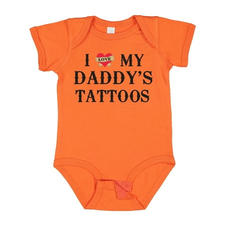 

Inktastic I Love My Daddy s Tattoos Gift Baby Boy or Baby Girl Bodysuit