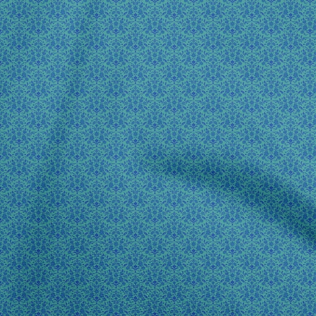 oneOone Cotton Jersey Medium Blue Fabric Asian Sewing Craft Projects Fabric Prints By Yard 58 Inch Wide