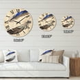 thumbnail image 4 of Designart 'Colourful Boho Art Feathers III' Bohemian & Eclectic Wood Wall Clock, 4 of 5