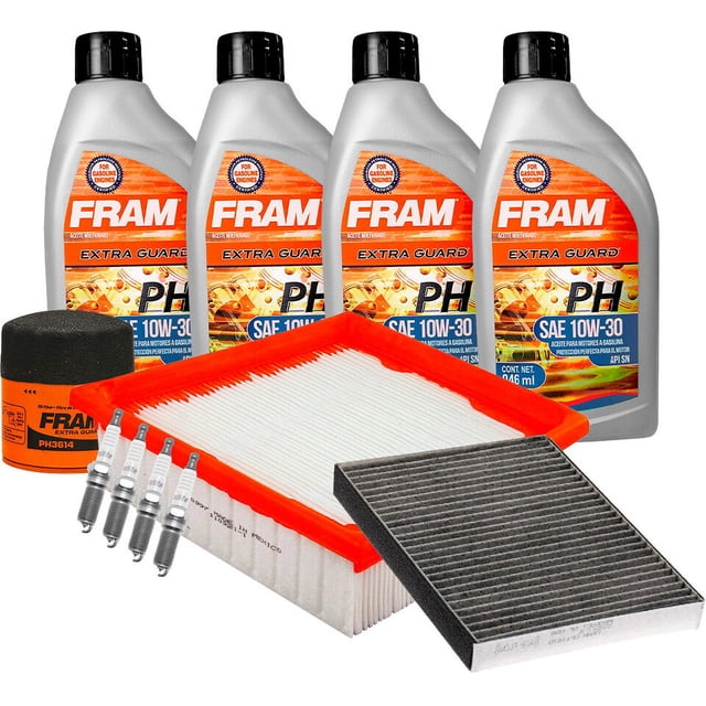 Kit De Afinación Con Aceite 10W30 Mineral, Bujías Iridio, Filtro De Aire, Filtro De Aceite Y Filtro De Cabina 11 Piezas Compatible con Ford Figo L4 1.5L DE 2016 A 2018