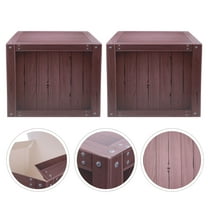 UPOUART Rustic Light Brown Decorative Wood Crates 2- Storage Boxes for Home Organization