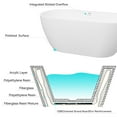 thumbnail image 5 of FerdY Bali 59" Acrylic Freestanding Soaking Bathtub in Glossy White. Ferdy-02538-1500-BN, 5 of 9