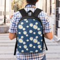 thumbnail image 5 of Xecao Daisies Flowers print Travel Backpack, Large Computer Backpack for Men Women, College School Rucksack Book Bag, 5 of 5