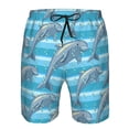 thumbnail image 4 of Kdxio Dolphin Pattern Mens Casual Shorts - Drawstring Summer Beach Sports Shorts for Men, 4 of 9