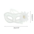 thumbnail image 2 of Unique Bargains 1 Pc Floral Lace Half Face Party Mask for Masquerade Party White, 2 of 5