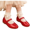thumbnail image 2 of OGLCCG Girls Dress Shoes Kids Mary Jane Ballet Flats Round Toe Hook and Loop Non Slip Sole Princess Shoes for Birthday Party Size 4-11, 2 of 6