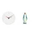 thumbnail image 1 of Elegante reloj de pared silencioso, ideal para el hogar, la cocina, la oficina o . Incluye una figura de María, un adorno religios, 1 of 8