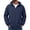 Navy, variant on Jackets for Men Full Zip Adjustable Toggle Hood Side Decorative Pocket Lightweight Casual Outer Jacket Versatile Daily Outer Coat, Size (S-3XL)
