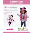 thumbnail image 3 of Disney Minnie Mouse Toddler Girls' Vest Tee and Leggings Set Pink Grey, 3 of 5