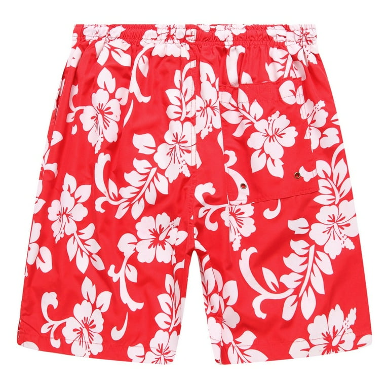 Floral hawaiian cheap swim trunks