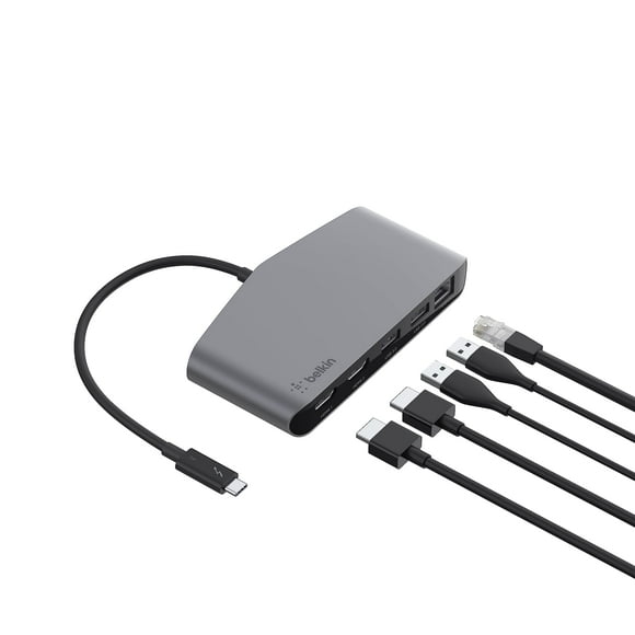 Belkin Thunderbolt 3 Dock Mini HD With Cable - Usb C Hub - Usb C Docking Station For Macos & Windows, Dual 4K @60hz, 40Gbps Transfer Speed, With Ethe