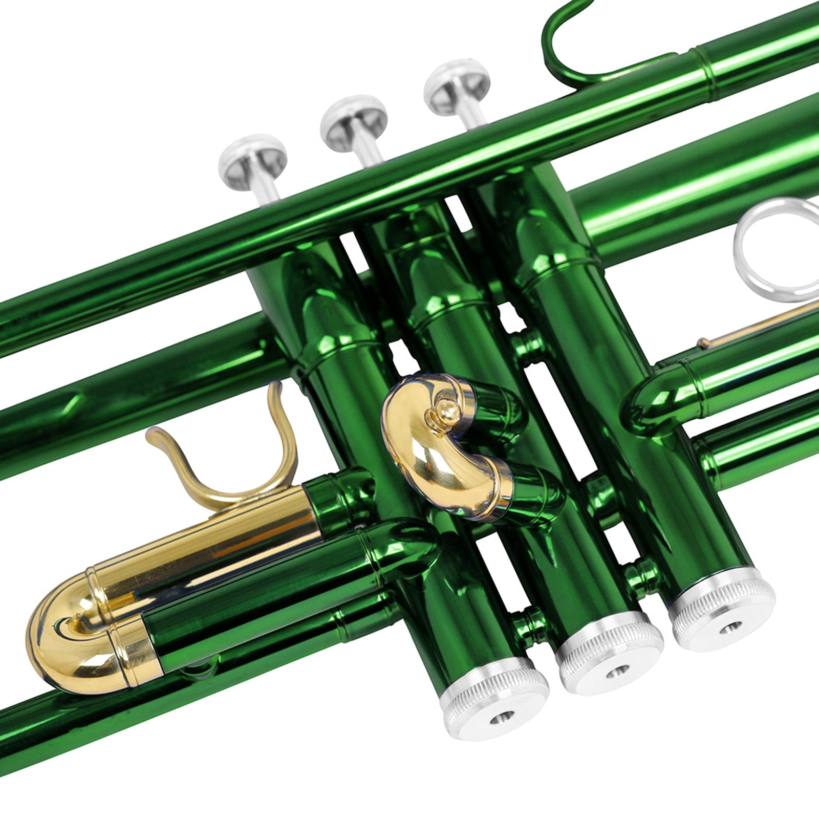 Standard Trumpet Brass Student Trumpet Instrument With Storage Case Horn for Children and Adults Beginner