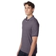 thumbnail image 3 of Hanes Men Ecosmart Jersey Polo, Short Sleeve Collared Shirt, 50-50 Cotton-Poly, Charcoal Heather, 4XL, 3 of 6