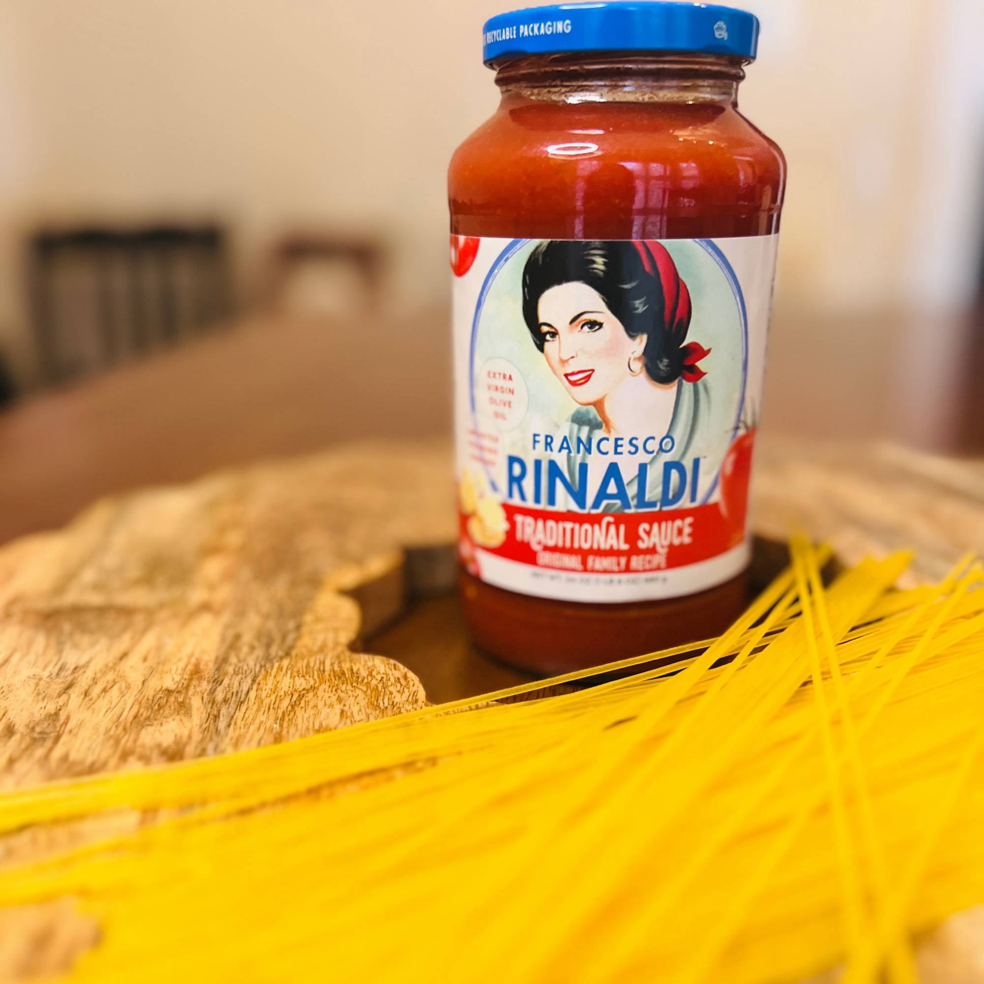 (12 pack) Francesco Rinaldi Traditional Sauce, Original Family Recipe, 24 oz., Low Fat, Gluten Free