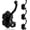 Black, variant on PETGLE 8 Pcs Black Wall Hooks Set Vintage Coat & Towel Hooks for Entryway, Bathroom, Bedroom Decorative Heavy Duty Wall Mounted Unique French Country Curtain Holder for Keys, Hats Bags, Clothes