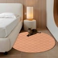 thumbnail image 2 of Small Round Rug 3Ft Washable Non-Slip, Orange Plaid Circle Area Rugs for Living Room Bedroom, Modern Farmhouse Simple Abstract Stripes Indoor Floor Mats Carpet Runner for Home Decor, 2 of 8