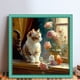 thumbnail image 2 of Kit Punto Cruz Con Gato Y Flores Hilo Algodón Ecológico Bordado 18CT, 2 of 9