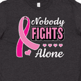 thumbnail image 4 of Inktastic Breast Cancer Awareness Nobody Fights Alone Pink Ribbon Youth T-Shirt, 4 of 5