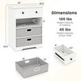 thumbnail image 3 of Costway 4-Drawer Dresser Modern Chest Storage Organizer with Open Shelves Anti-Tip Kits White, 3 of 10