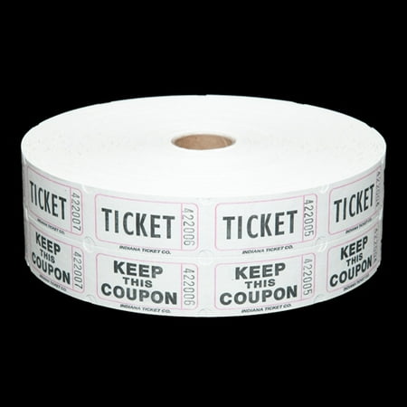 - Raffle Tickets - Double Roll white