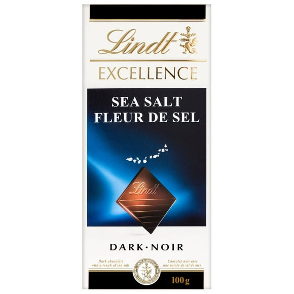 Lindt EXCELLENCE Sea Salt Dark Chocolate Bar, 100g, 100 g