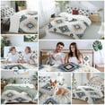 thumbnail image 5 of Blue Beige Duvet Cover Set Queen Size, Aztec Ethnic Southwestern Native Geometric 4 Piece Soft Microfiber Bedding Set with 1 Duvet Cover, 1 Flat Sheet, 2 Pillowcases, 5 of 9