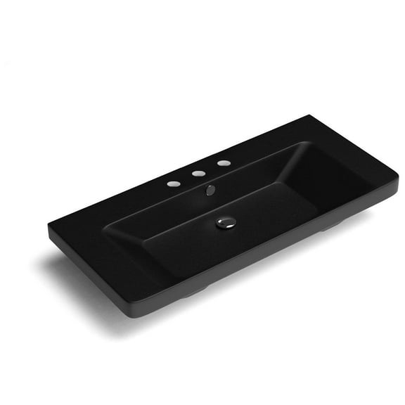 Ws Bath Collections Luxury 105.03 Luxury 41-5/16" Rectangular Ceramic Drop In Or Wall