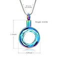 thumbnail image 2 of Circle of Life Necklace for Cremation Ashes Holder Necklace for Ashes of Loved One Pendent for Ashes and Chain Memorial Jewelry, 2 of 6