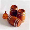 thumbnail image 3 of OULII 3Set Mini Things Mini Wooden Barrel Model Brown Decoration Micro Landscape, 3 of 6