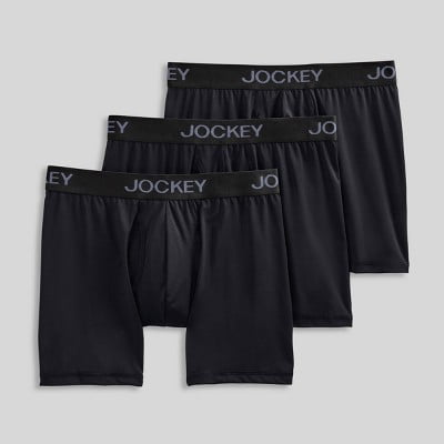 Jockey Generation Men's Micro Stretch 3pk Boxer Briefs, Black, Small