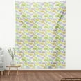 thumbnail image 4 of Animal Fabric by the Yard, Cartoon Drawing of Chameleons Lizard Family, Decorative Upholstery Fabric for Chairs & Home Accents, Multicolor by Ambesonne, 4 of 5