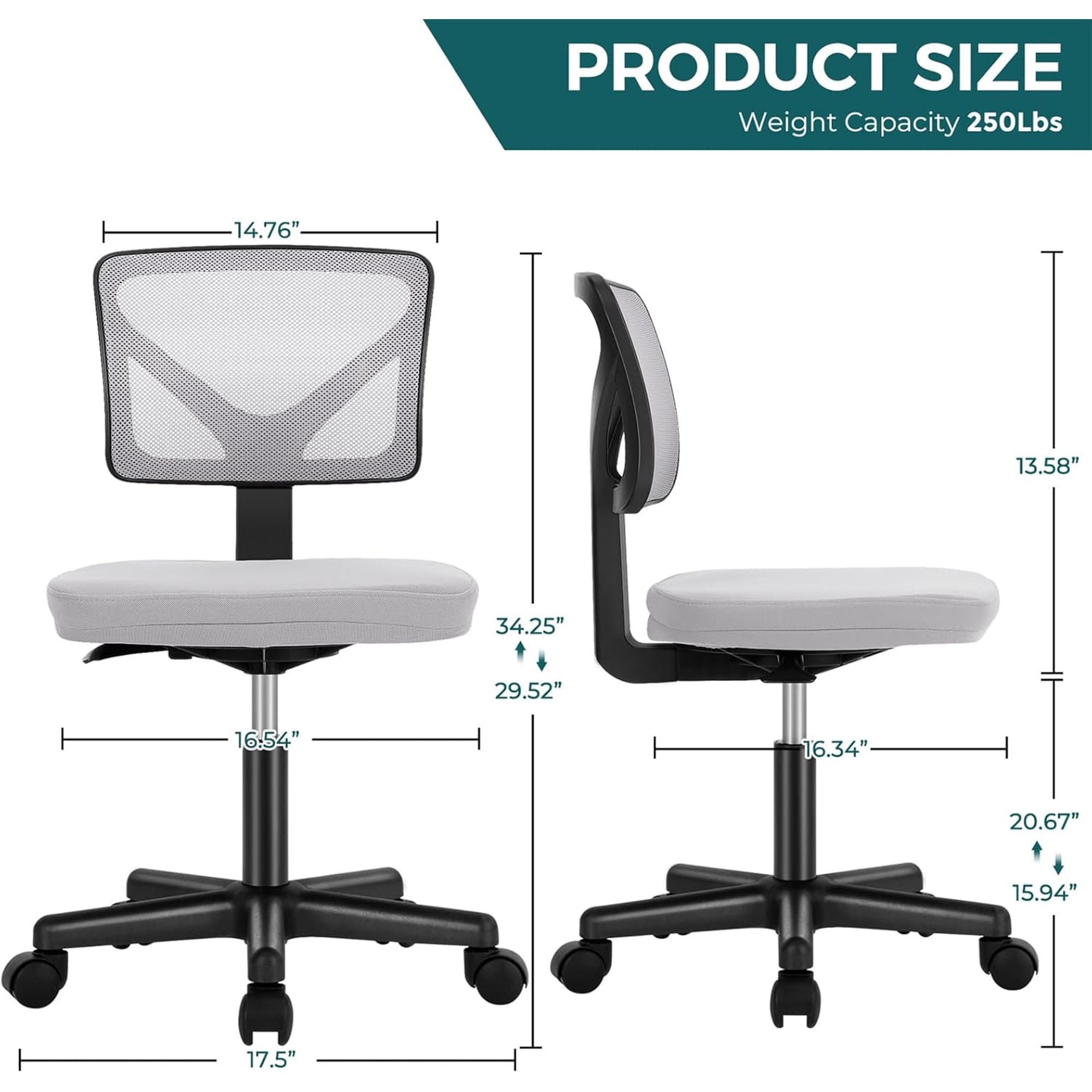 xingtu armless desk chairs small product