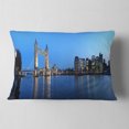 thumbnail image 2 of Designart London Tower Bridge in Blue - Cityscape Photo Throw Pillow - 12x20, 2 of 5