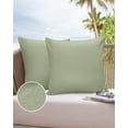 thumbnail image 6 of Pack of 2 Outdoor Pillow Covers, Soild Color Sage Green Waterproof Square Throw Pillowcase Cushion Decorative Pillow Covers for Couch Patio Tent, 16x16 in, 6 of 6