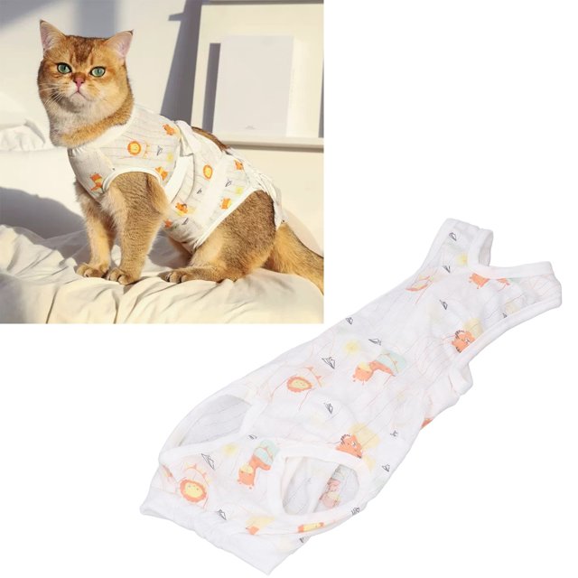 Cat Recovery Suit Breathable Protective Alternative Prevents Licking After Surgery For Cats Kittens Dogs