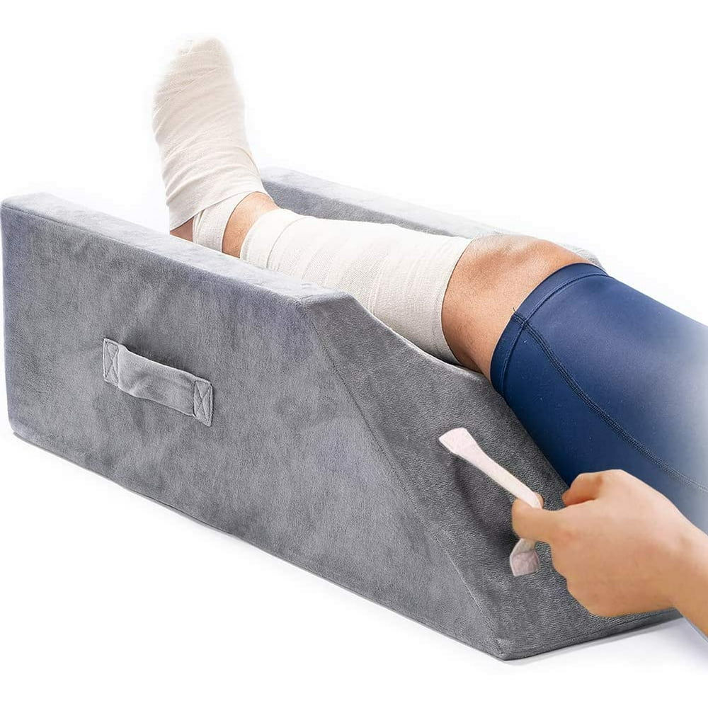 LightEase Memory Foam Leg Support and Elevation Pillow w/Dual Handles