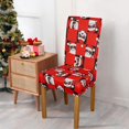 thumbnail image 5 of Merry Christmas Chair Covers for Dining Room Set Of 4, Santa Claus Stretch Dining Chair Cover 4 Pieces, Washable Kitchen Xmas Chair Slipcovers 4 Pack, Removable Seat Protector for Christmas Decor, 5 of 6