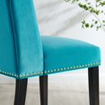 thumbnail image 4 of Side Dining Chair, Nailhead, Set of 2, Blue, Velvet, Modern Contemporary, Kitchen Room Cafe Bistro Restaurant Hospitality, 4 of 9