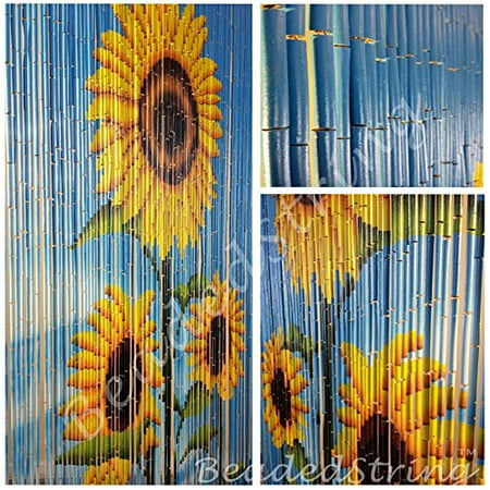 Beadedstring Natural Bamboo Wood Beaded Curtain 90 Starnds 80