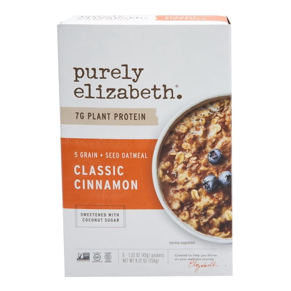 PURELY ELIZABET - Sugar Free Oatmeal Classic Cinnamon - 9.12 Oz, Case of 6