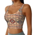 thumbnail image 2 of Hirioo Traditional Tribal Aztec for Women's Sports Vest with Full-Print Design, Stretchy Fabric and Removable Pads-Medium, 2 of 8