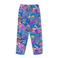 thumbnail image 5 of Disketp Colorful Mushrooms Print Women'S Comfy Pajama Pants Casual Drawstring Palazzo Lounge Wide Leg Pants, 5 of 9