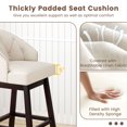 thumbnail image 2 of Gymax Mid Century Upholstered Bar Stools Set of 2 31'' Swivel Bar Height Bar Stools with Button-tufted Back, 2 of 6
