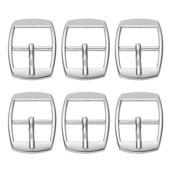 Uxcell Single Prong Buckle, 6 Pcs 0.8 Inch Adjustable Metal Roller Buckle Oval Center Bar Buckle Belt Buckle for Bag DIY Craft Purse Strap Shoe Belt Making Accessories, Silver Tone