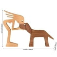 thumbnail image 3 of Exquisite Wood Carving Dog Family Home Scene Desktop Ornament Decorative Art Piece, 3 of 4