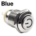 thumbnail image 1 of Bgsha 12mm Metal Push Button Switch Power Button Waterproof Flat LED Light 12V-24V, 1 of 5