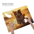 thumbnail image 2 of 500-Piece Wooden Jigsaw Puzzle for Adults - Running Dog Beach Sunset , Fun & Relaxing Family Game, No-Dust Interlocking Pieces, Perfect Wall Decor & Holiday Gift, 2 of 7