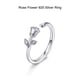 thumbnail image 4 of Anillo De Flor De Rosa Anillo Abierto De Plata De Ley 925 Anillo De Dedo Ajustable Para Mujeres Niñas Regalo Del Día De San Valentín matsuzay AP005474-00, 4 of 6
